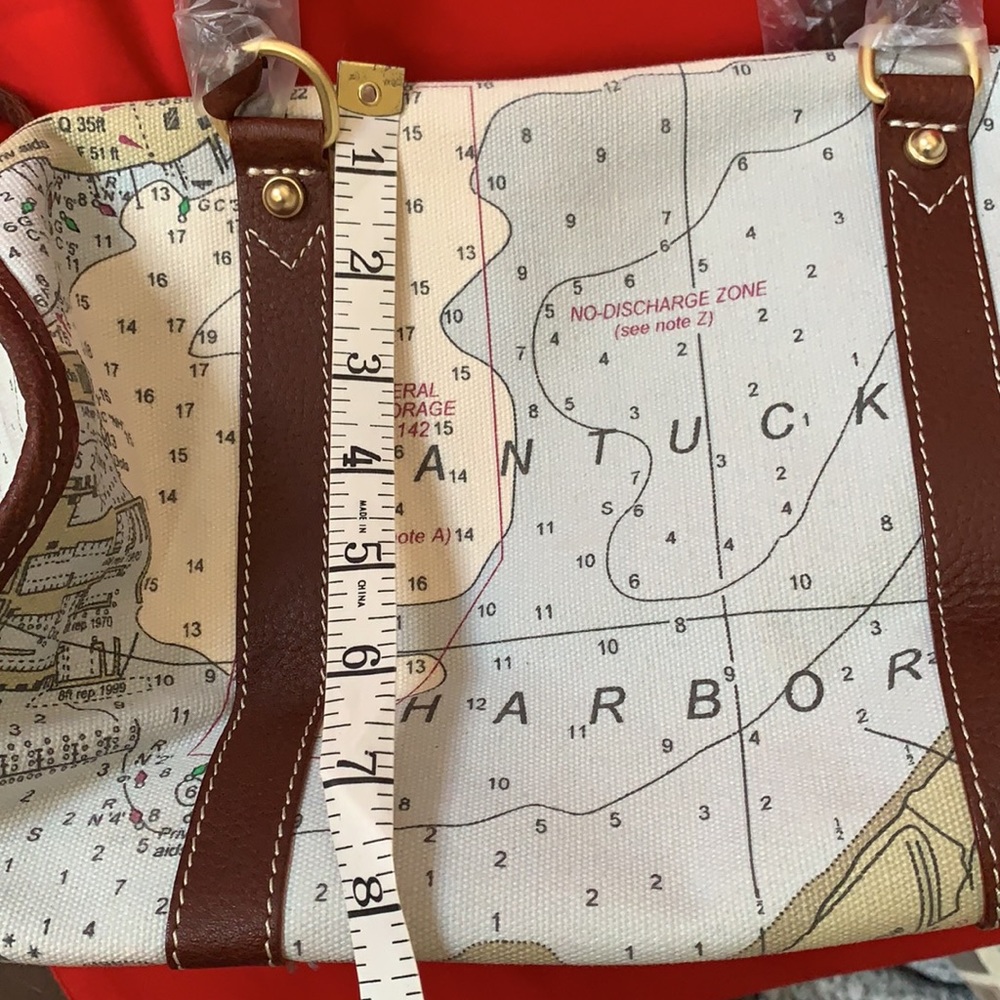Nantucket Harbor Nautical Chart Purse from Murray’s Toggle Shop. NWT! - Picture 9 of 12